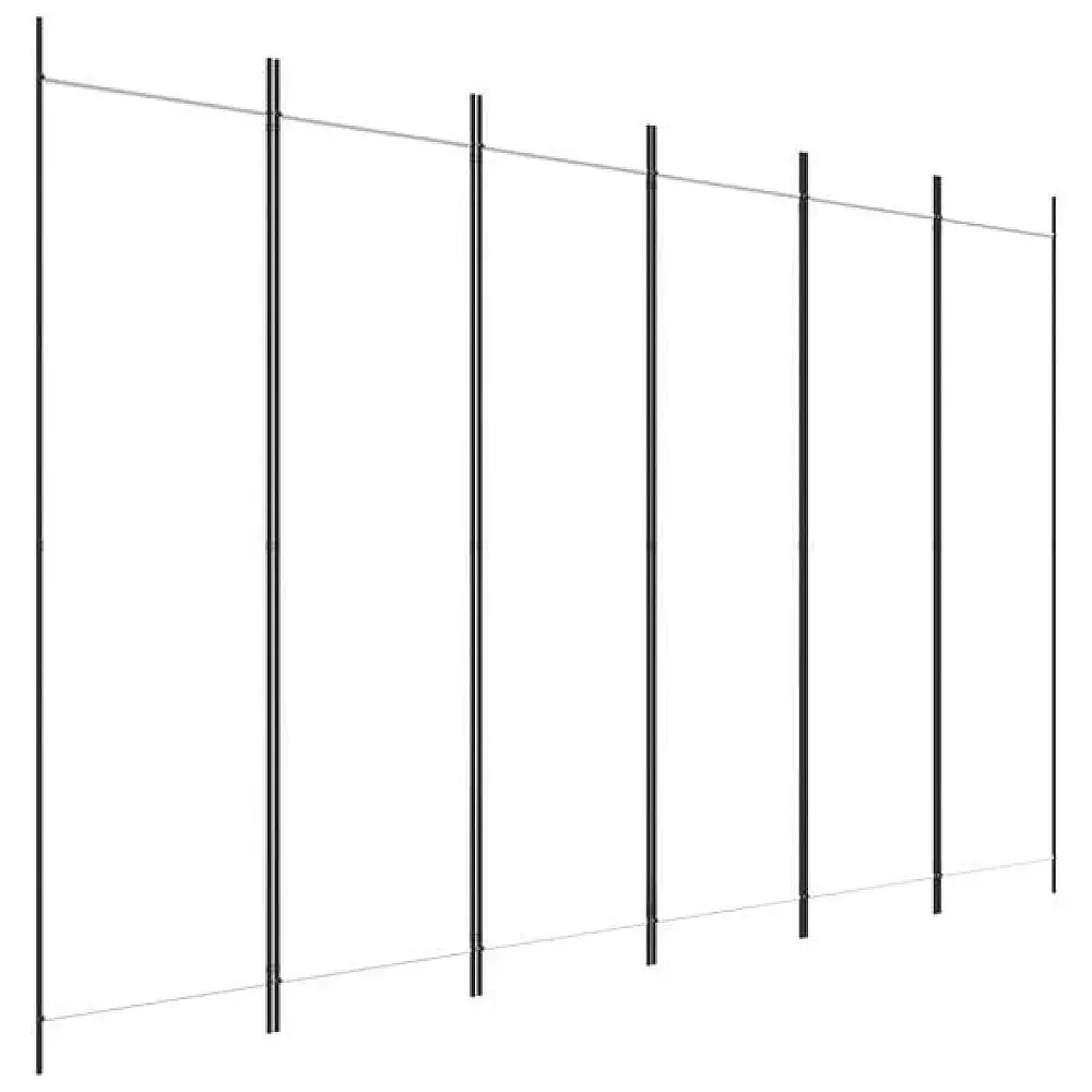 vidaXL Διαχωριστικό Δωματίου με 6 Πάνελ Λευκό 300 x 200 εκ. από Ύφασμα 350190