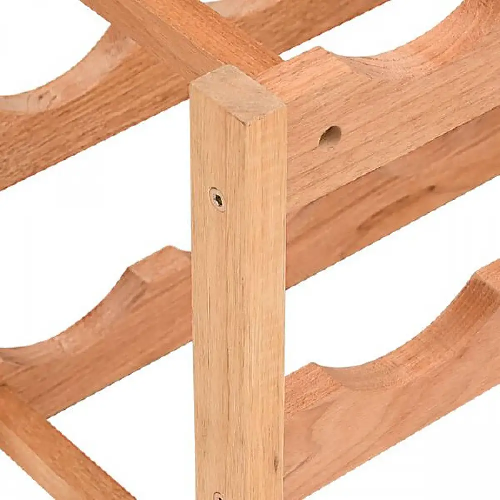 vidaXL Ραφιέρα Κρασιών για 12 Μπουκάλια από Μασίφ Ξύλο Καρυδιάς 350360