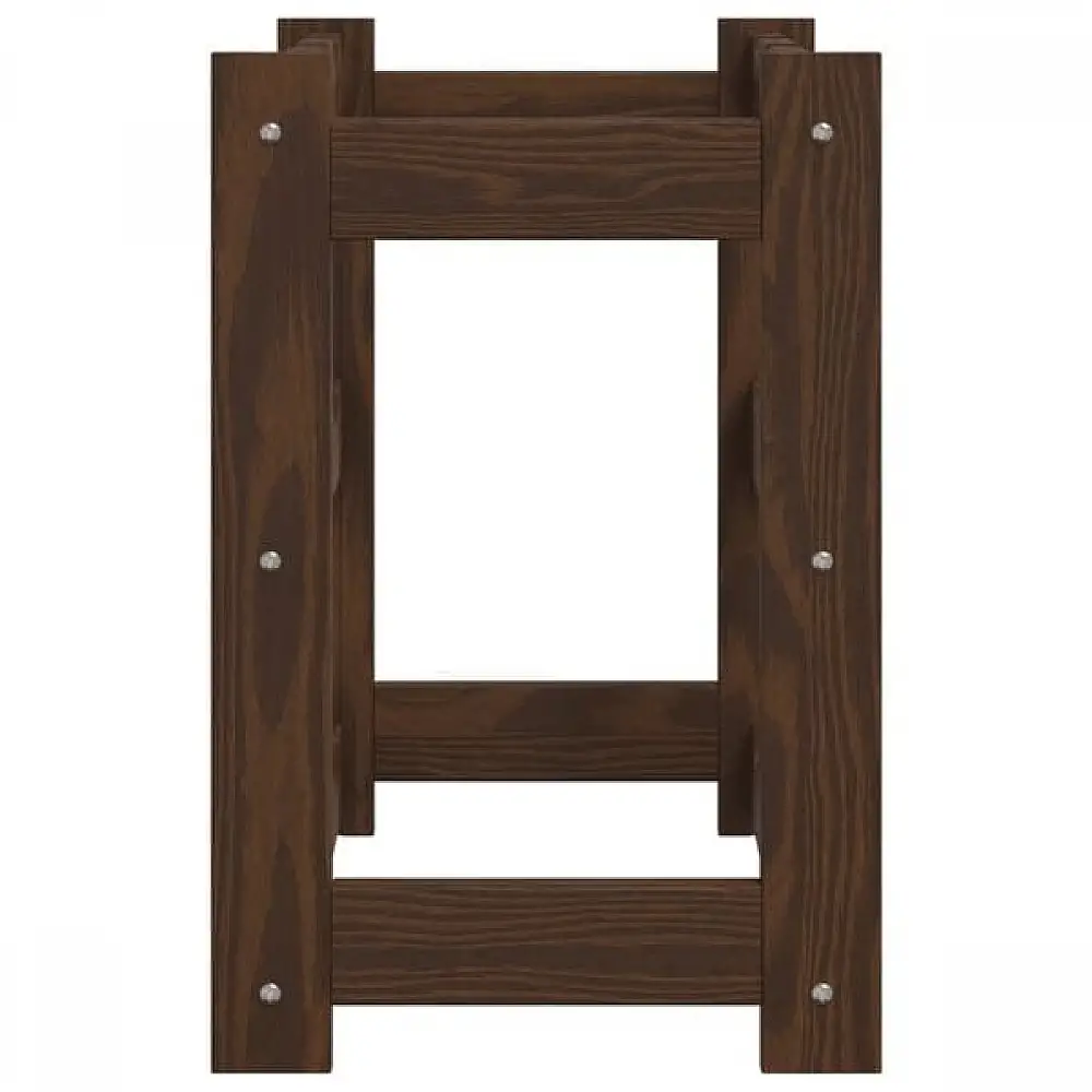 vidaXL Ραφιέρα Κρασιών για 12 Μπουκάλια Καφέ από Μασίφ Ξύλο Πεύκου 373388