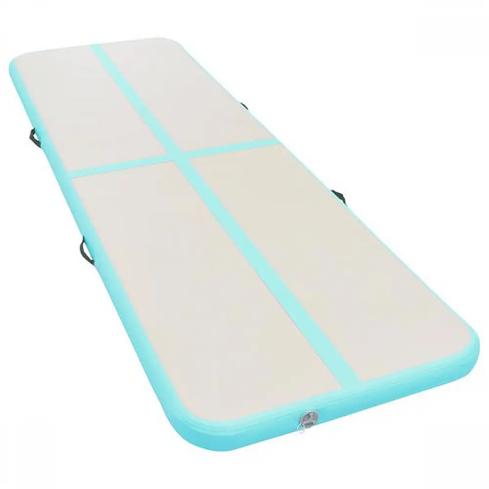 vidaXL Στρώμα Ενόργανης Φουσκωτό Πράσινο 300x100x10 εκ. PVC με Τρόμπα 91914