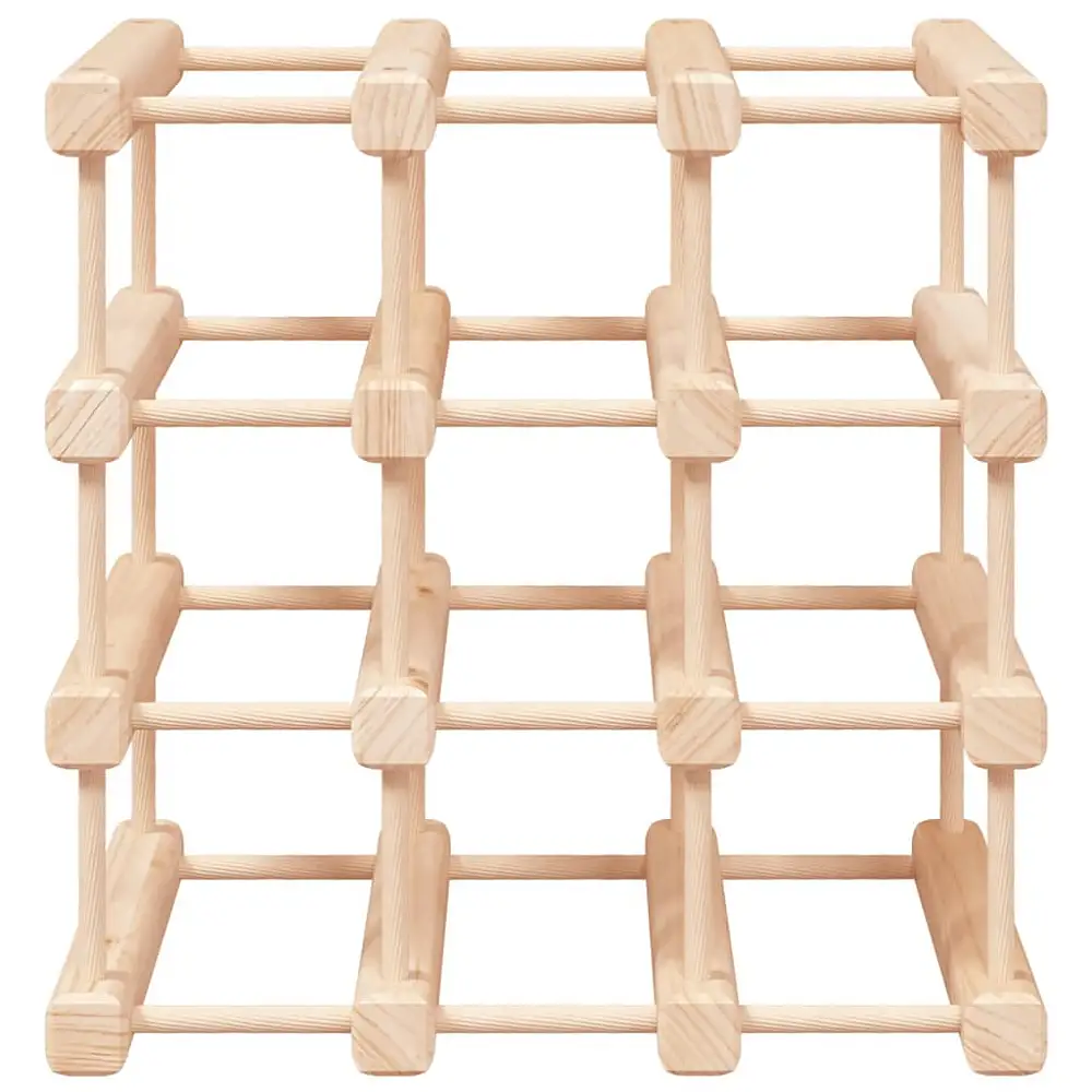 vidaXL Ραφιέρα Κρασιών για 12 Μπουκάλια 36x23x36 εκ. Μασίφ Ξύλο Πεύκου 4016662