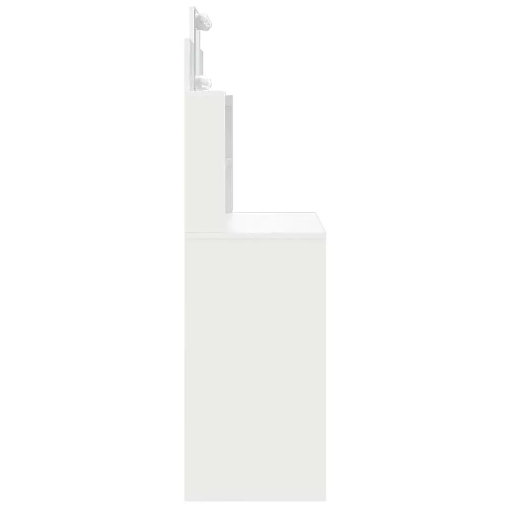 vidaXL Μπουντουάρ με LED Φώτα Λευκό 96x40x142 εκ. 872032