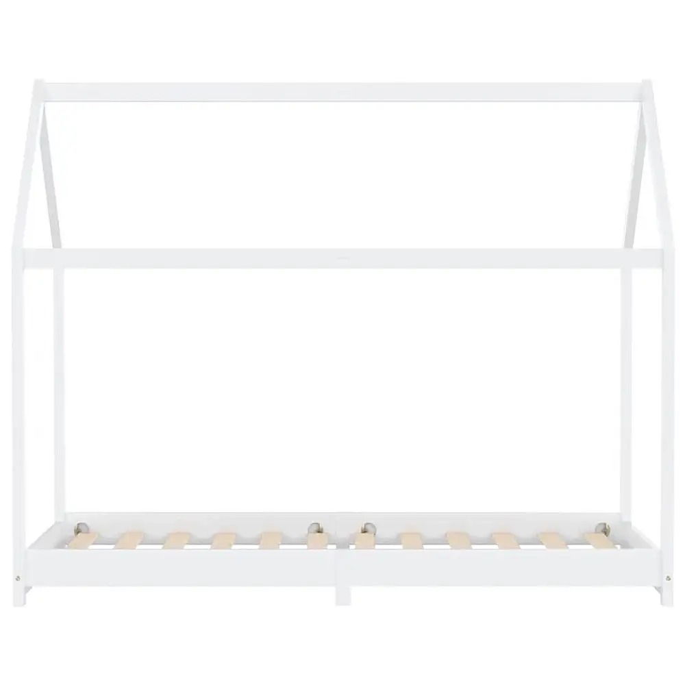 vidaXL Πλαίσιο Κρεβατιού Παιδικό Λευκό 90 x 200 εκ. Μασίφ Ξύλο Πεύκου 343341