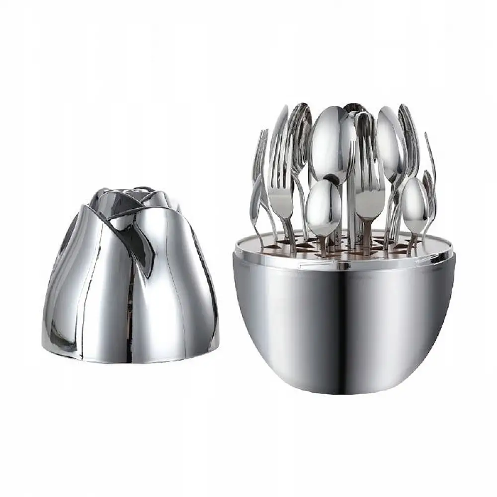 Rosa Bella Σετ μαχαιροπήρουνων 24 τεμαχίων από ανοξείδωτο ατσάλι σε Θήκη Silver RB-735