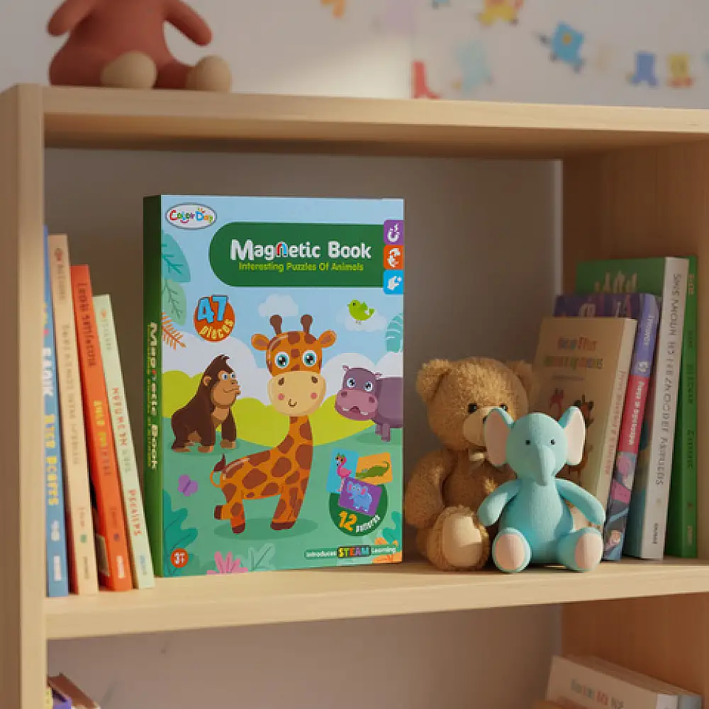 Isotrade Μαγνητικό Παιχνίδι Puzzle Montessori Κατασκευών 26.5 x 3.5 x 19 εκ. για Παιδιά από 3 Ετών 26336