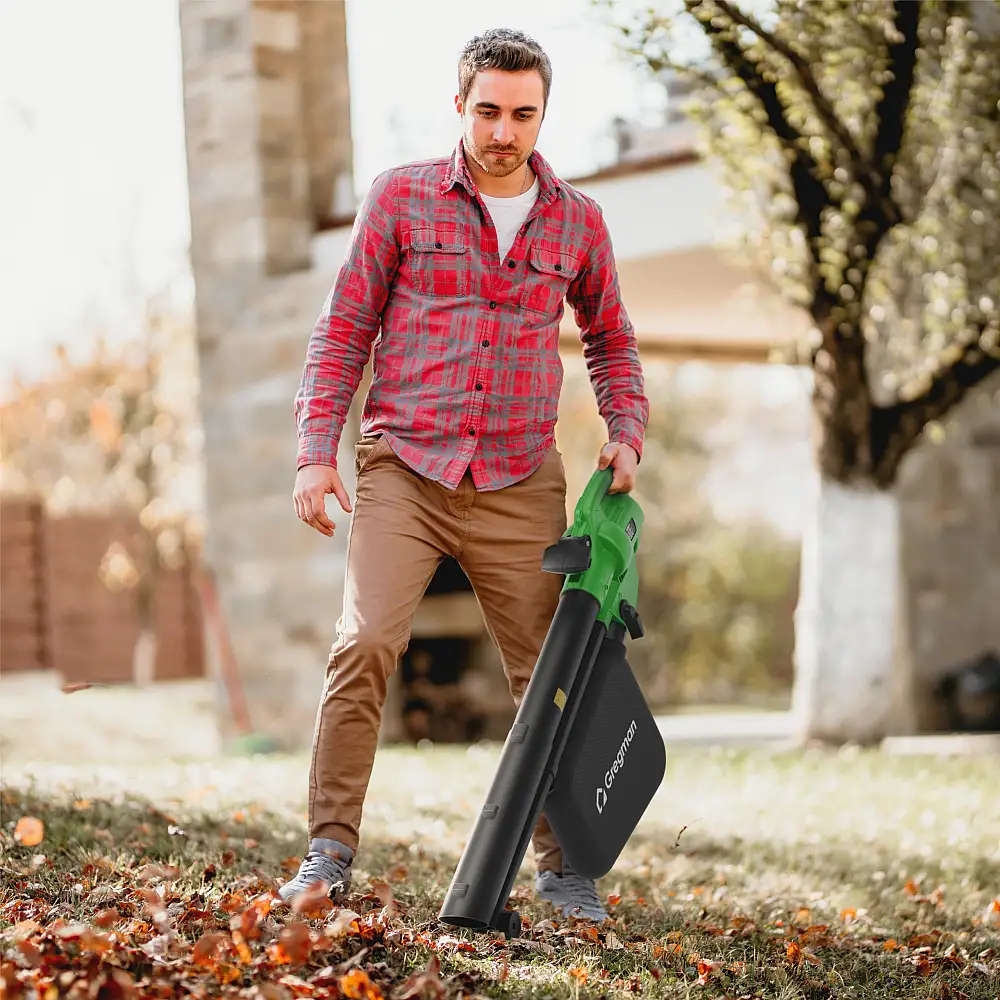 Gregman Ηλεκτρικός Φυσητήρας & Σκούπα Φύλλων με Ενσωματωμένο Θρυμματιστή Κήπου 5903796018059