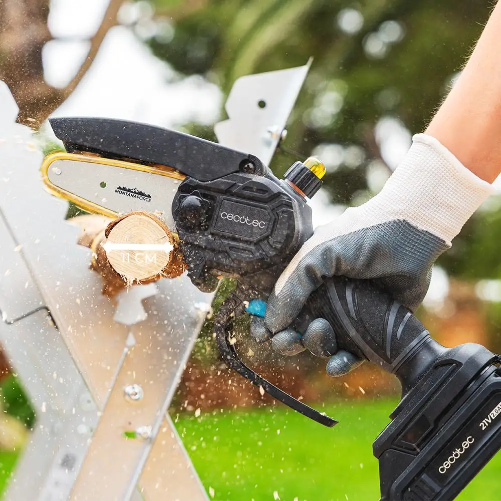 Cecotec Αλυσοπρίονο Χειρός 4" MontanaForce 4000 με Μπαταρία 21V. Λίπανση με κουμπί. Περιλαμβάνει βαλιτσάκι, επιπλέον αλυσίδα και σετ αξεσουάρ. CEC-106754