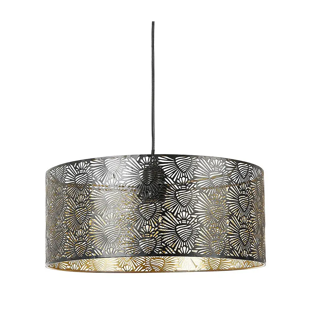 Ostaria Μεταλλικό Φωτιστικό Ανάρτησης 'Corazon' Μαύρο και Χρυσό -36167