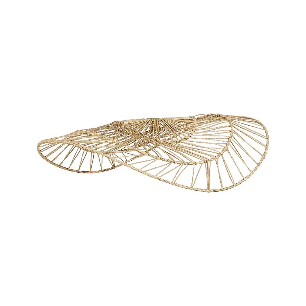 Ostaria Μικρό Φωτιστικό Οροφής 'Ozana' Φυσικό από Μέταλλο και Σχοινί -36148