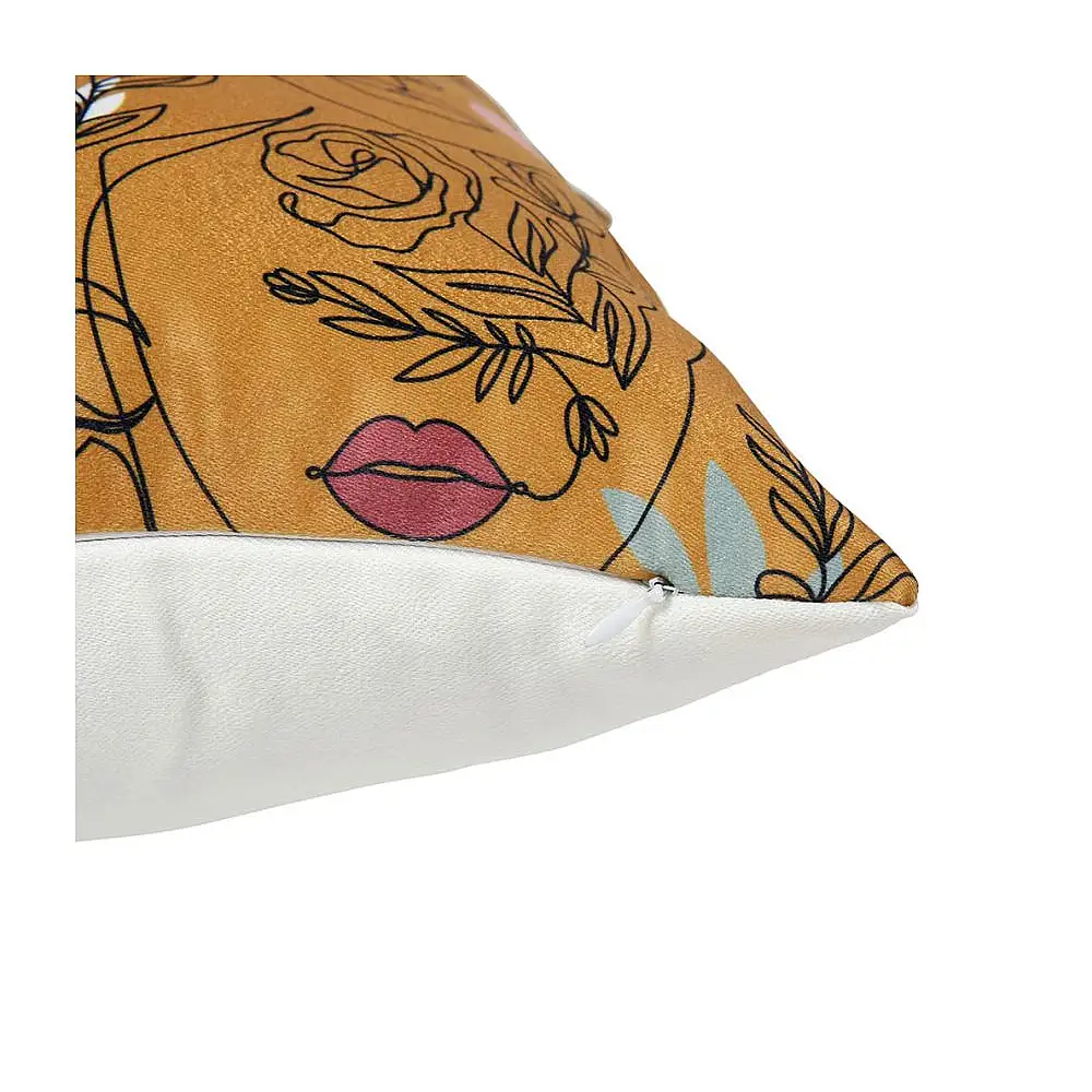 Ostaria Μαξιλαροθήκη Πρόσωπο Μουσταρδί Μαξιλαροθήκη Τετράγωνη 'Πρόσωπο' Μουσταρδί -35183