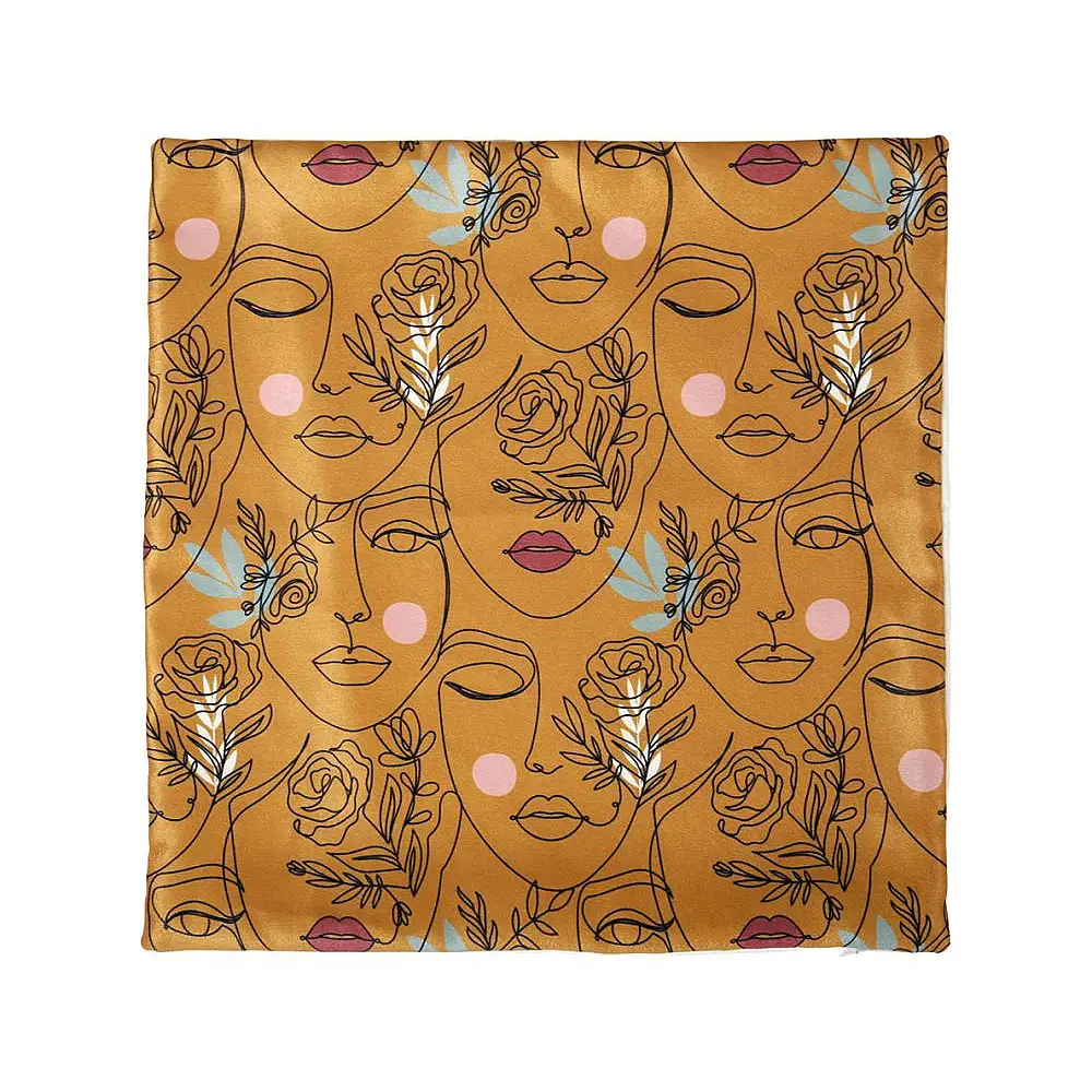 Ostaria Μαξιλαροθήκη Πρόσωπο Μουσταρδί Μαξιλαροθήκη Τετράγωνη 'Πρόσωπο' Μουσταρδί -35183