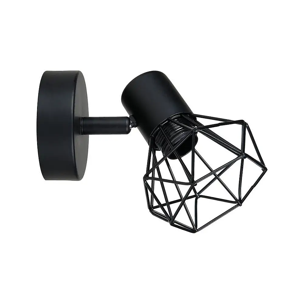 Ostaria Σποτ Μεταλλικό 1 Αμπαζούρ Διαμάντι Μαύρο 'Diamond' -35377