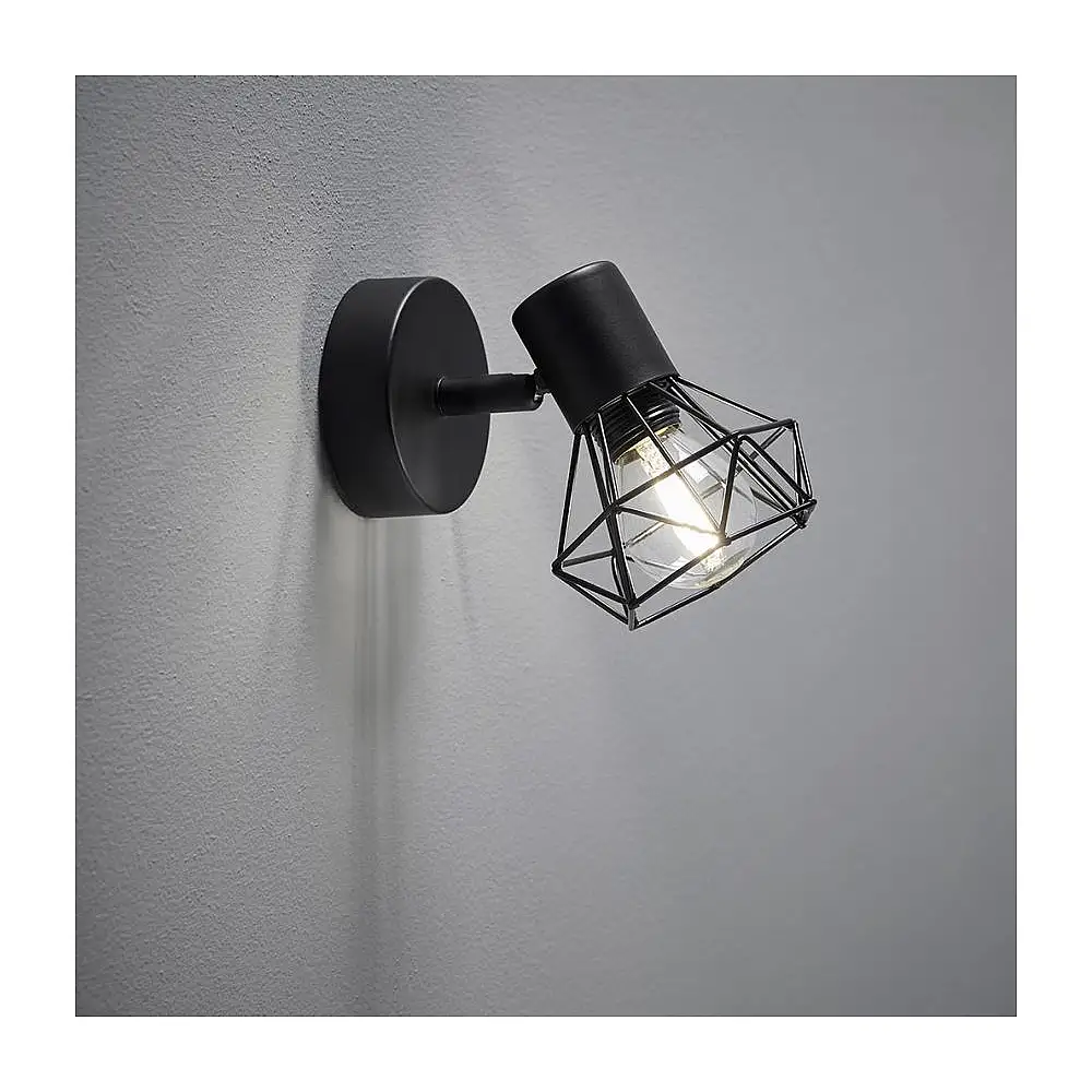 Ostaria Σποτ Μεταλλικό 1 Αμπαζούρ Διαμάντι Μαύρο 'Diamond' -35377