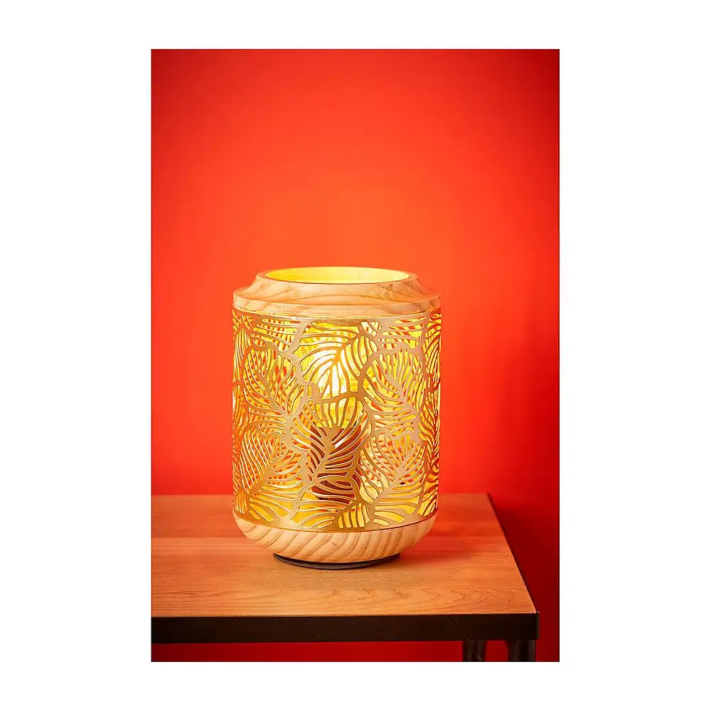 Ostaria Λάμπα μεταλλική ξύλινη 'Minhy' χρυσή E27 max.40w -34110