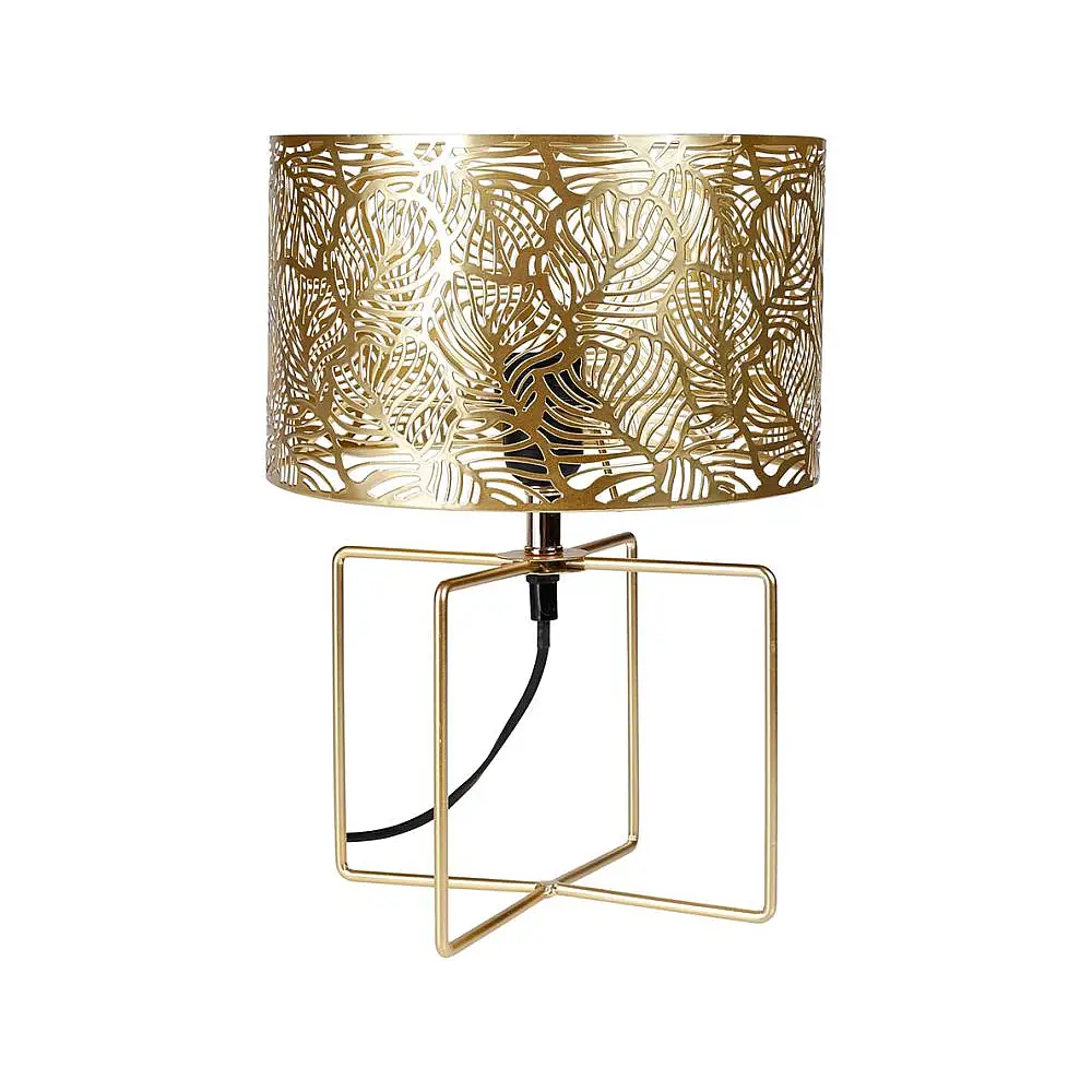 Ostaria Λάμπα μεταλλική διάτρητη 'Calathea' χρυσή e27 max.40w 220-240v 50hz 155cm -33016