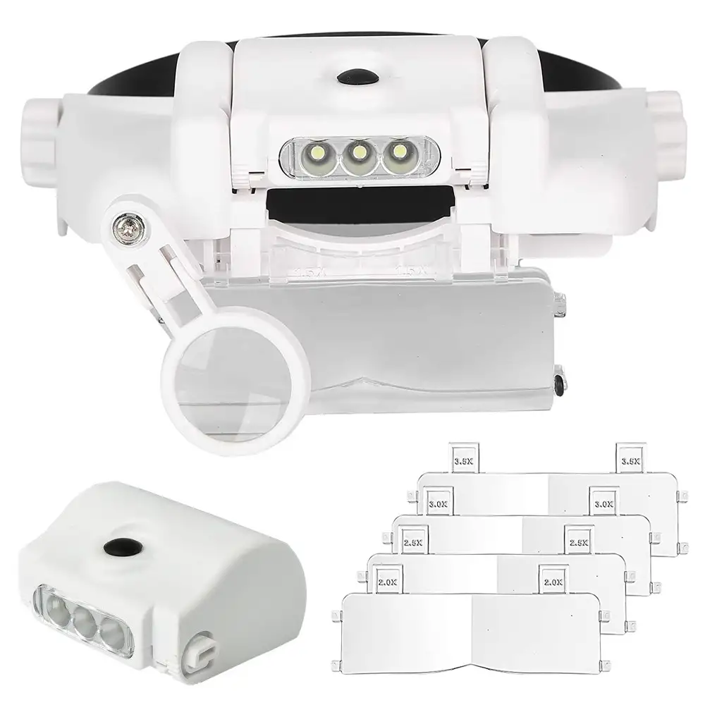 Verk Group Επαγγελματικός Μεγεθυντικός Φακός Κεφαλής με LED και 6 Φακούς 5907451344347