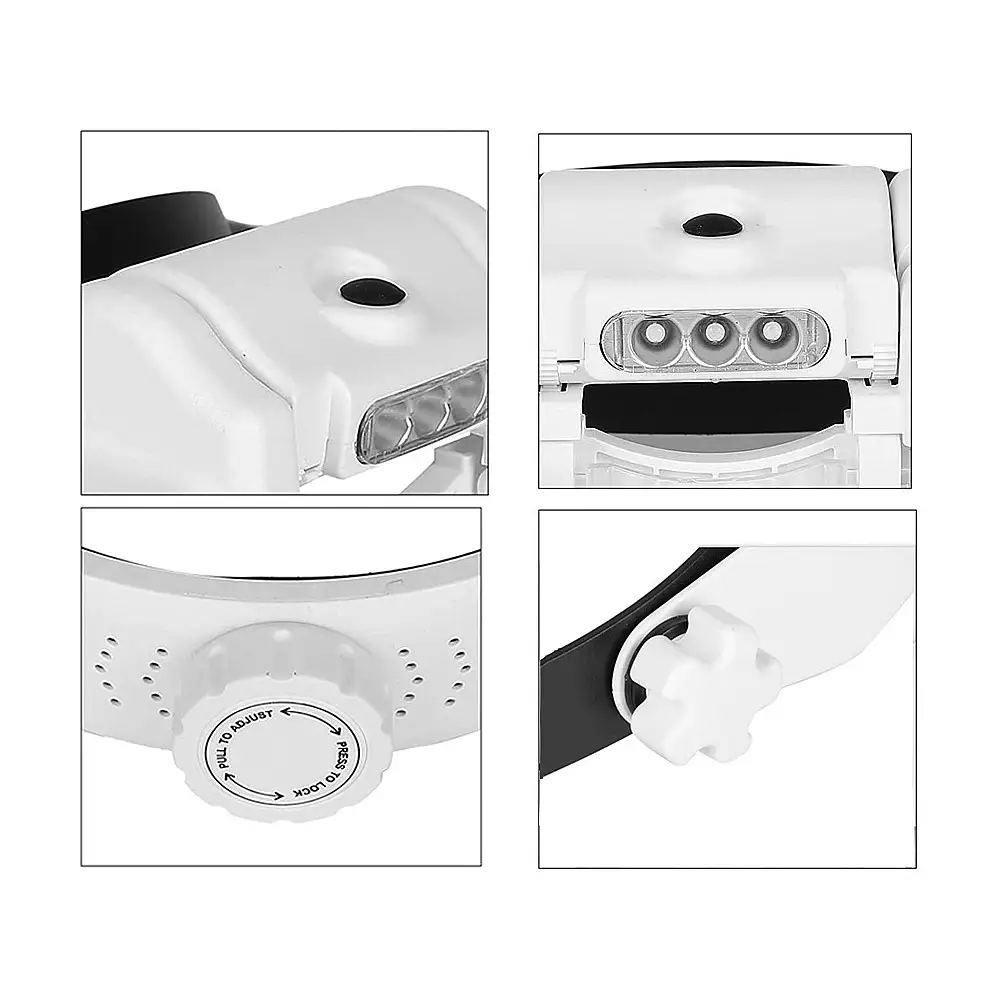 Verk Group Επαγγελματικός Μεγεθυντικός Φακός Κεφαλής με LED και 6 Φακούς 5907451344347