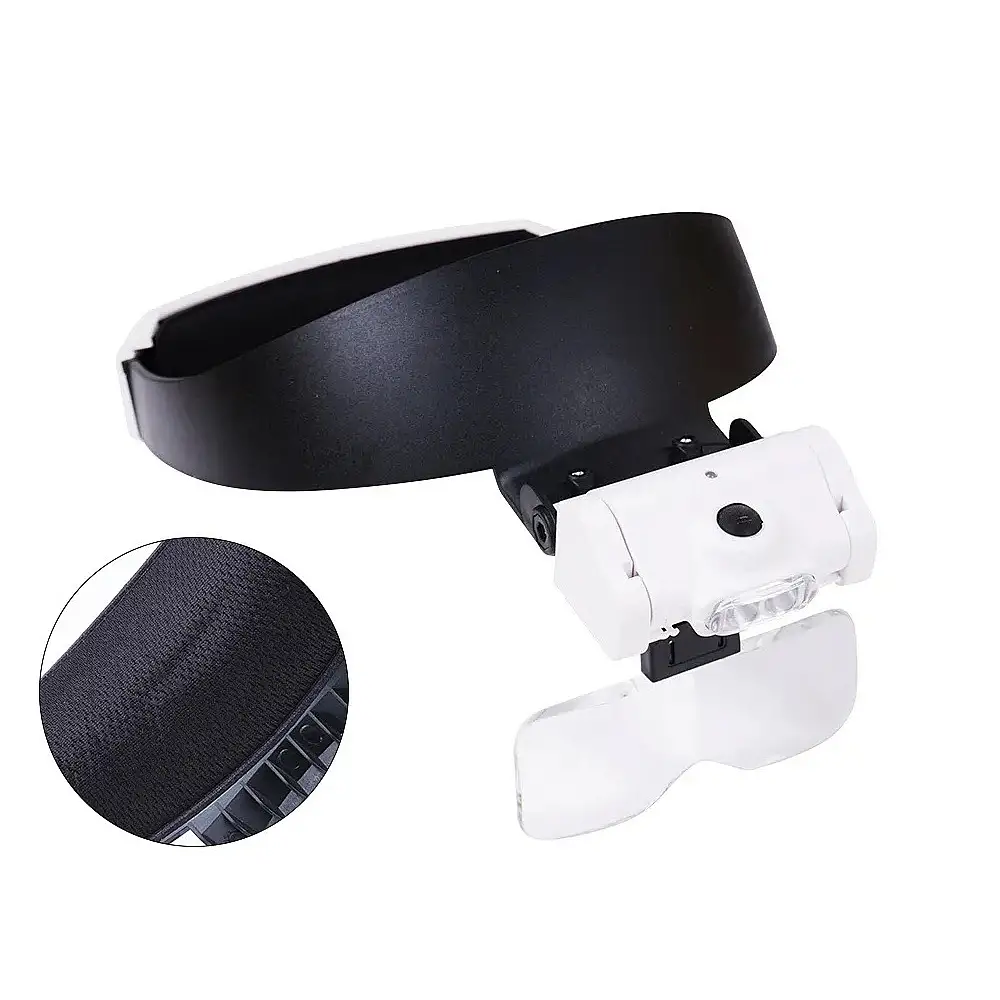 V erk Group Επαγγελματικός Μεγεθυντικός Φακός Κεφαλής με 2 LED και 5 Ανταλλακτικούς Φακούς 5907451344354