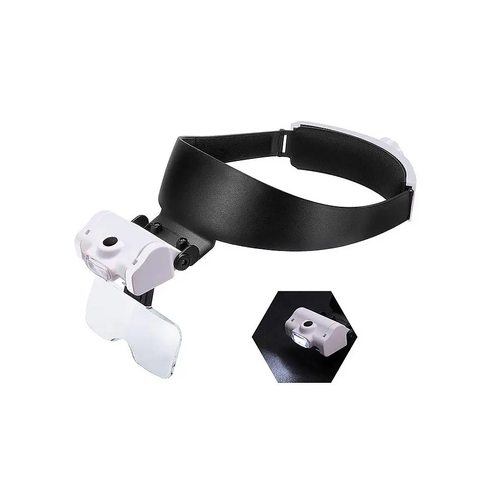 V erk Group Επαγγελματικός Μεγεθυντικός Φακός Κεφαλής με 2 LED και 5 Ανταλλακτικούς Φακούς 5907451344354