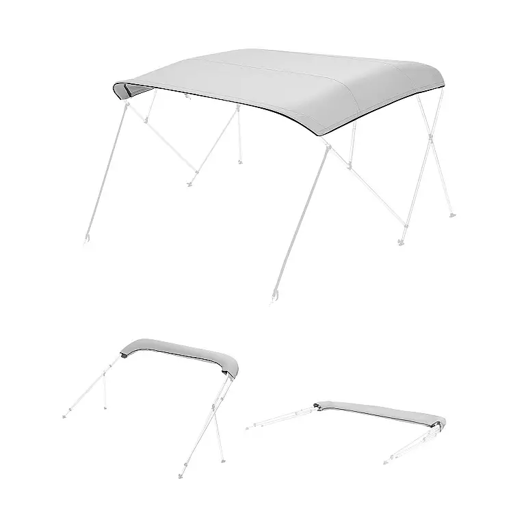 VEVOR Ανταλλακτικό Κάλυμμα Bimini Top 4 Τόξων 2440 mm Αδιάβροχο 600D Γκρι, Χωρίς Σκελετό CYZYPDPTHJ968DRVS001V0