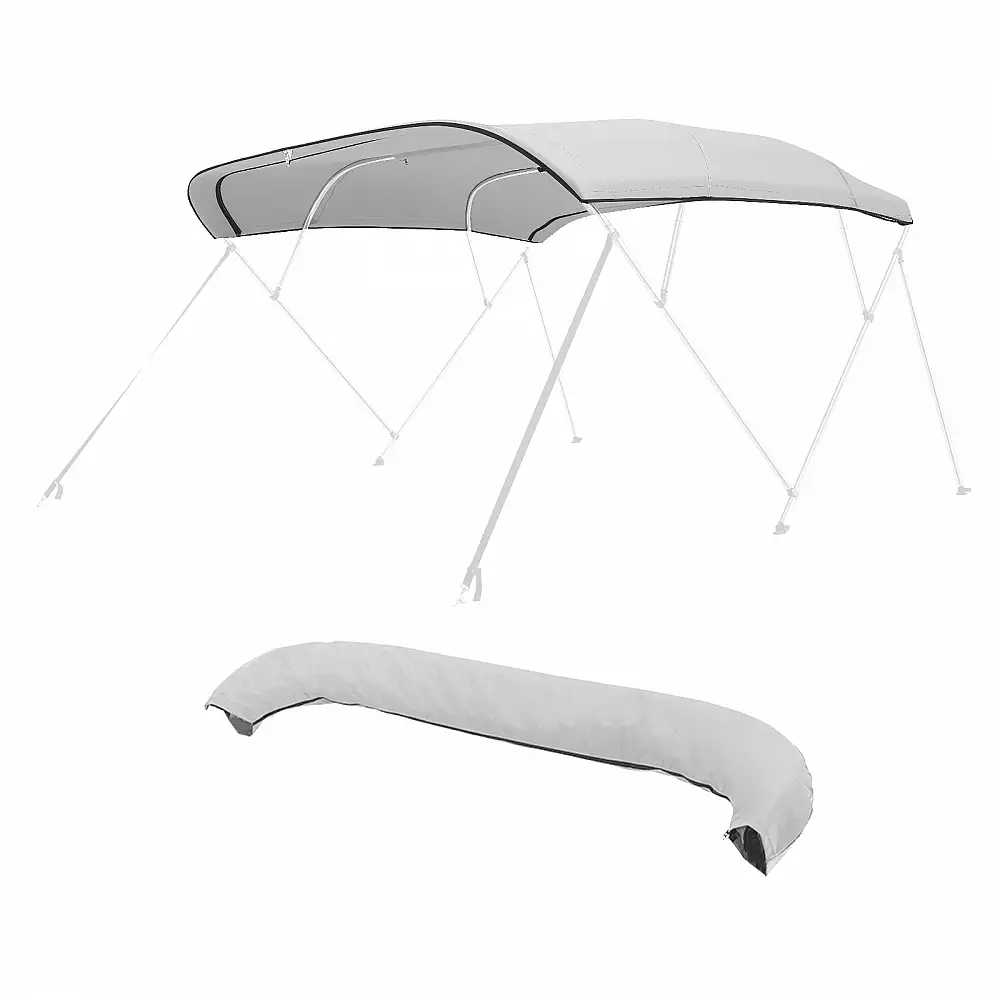 VEVOR Ανταλλακτικό Κάλυμμα Bimini Top 4 Τόξων 2440 mm Αδιάβροχο 600D Γκρι, Χωρίς Σκελετό CYZYPDPTHJ968DRVS001V0