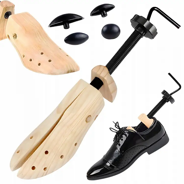 Verk Group Ξύλινο Διαπλαστήριο Παπουτσιών με Ρύθμιση, Νο 42-46, Μεταλλικός Μηχανισμός, Μπαστούνι Σχέσης Πλάτους 5907451379844
