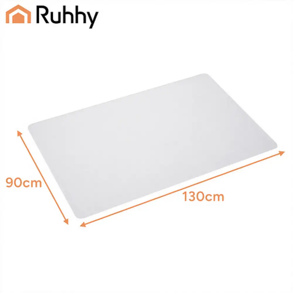 Ruhhy Προστατευτικό Δαπέδου Καρέκλας 130x90cm Ημιδιαφανές Μπεζ-Γαλακτερό 28268