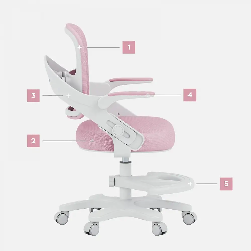Mark Adler Παιδική Εργονομική Καρέκλα Γραφείου Junior 4.3 με Ρυθμιζόμενη Πλάτη, Πτυσσόμενα Μπράτσα και Υποπόδιο 5900415030973