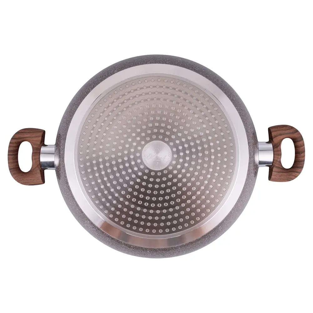 Galileo Τηγάνι 28 εκ. με εσωτερική επικάλυψη αντικολλητικής κεραμικής με κράμα αλουμινίου για επαγωγή, καπάκι από σκληρυμένο γυαλί Arizona SChef 5920483