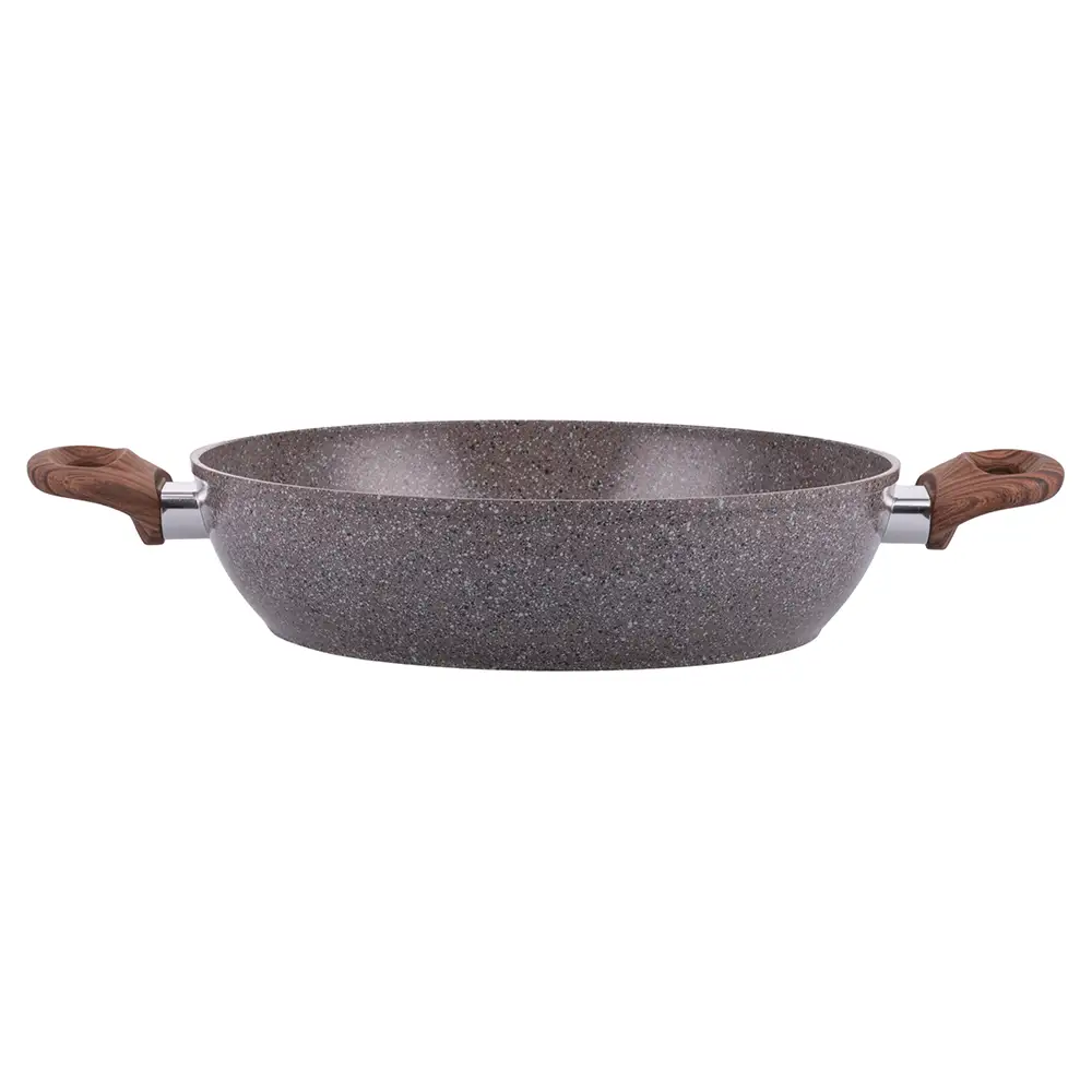 Galileo Τηγάνι 28 εκ. με εσωτερική επικάλυψη αντικολλητικής κεραμικής με κράμα αλουμινίου για επαγωγή, καπάκι από σκληρυμένο γυαλί Arizona SChef 5920483