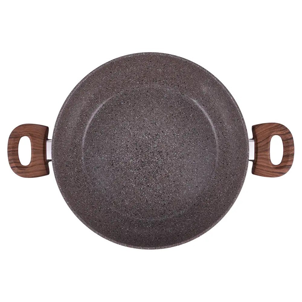 Galileo Τηγάνι 28 εκ. με εσωτερική επικάλυψη αντικολλητικής κεραμικής με κράμα αλουμινίου για επαγωγή, καπάκι από σκληρυμένο γυαλί Arizona SChef 5920483