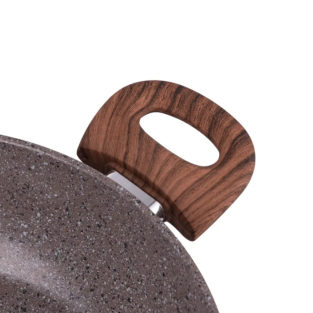 Galileo Τηγάνι 28 εκ. με εσωτερική επικάλυψη αντικολλητικής κεραμικής με κράμα αλουμινίου για επαγωγή, καπάκι από σκληρυμένο γυαλί Arizona SChef 5920483