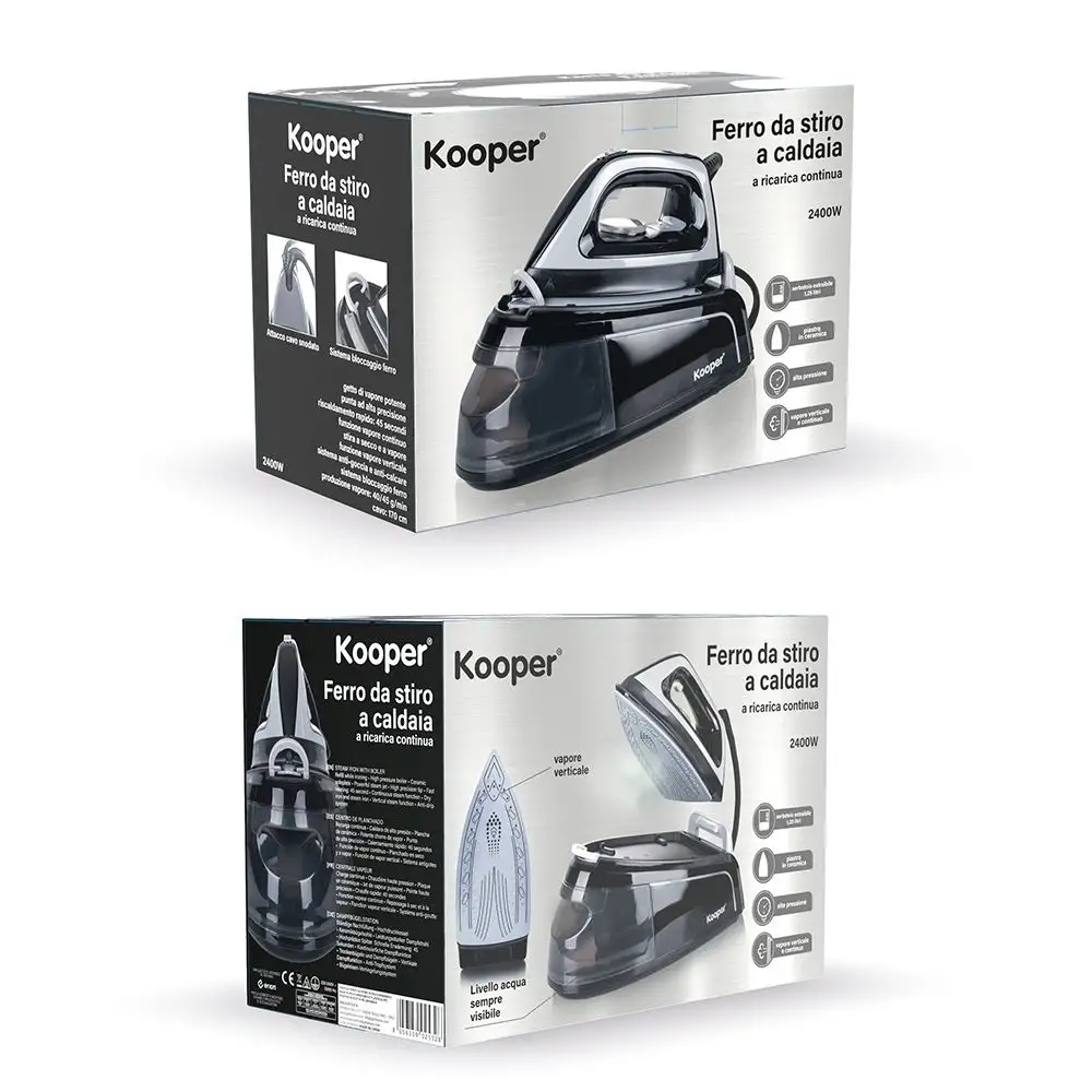 Kooper Σίδερο με λέβητα συνεχούς αναπλήρωσης με κεραμική πλάκα 2400 W γκρι Skyfall Vapor Kooper 5902532