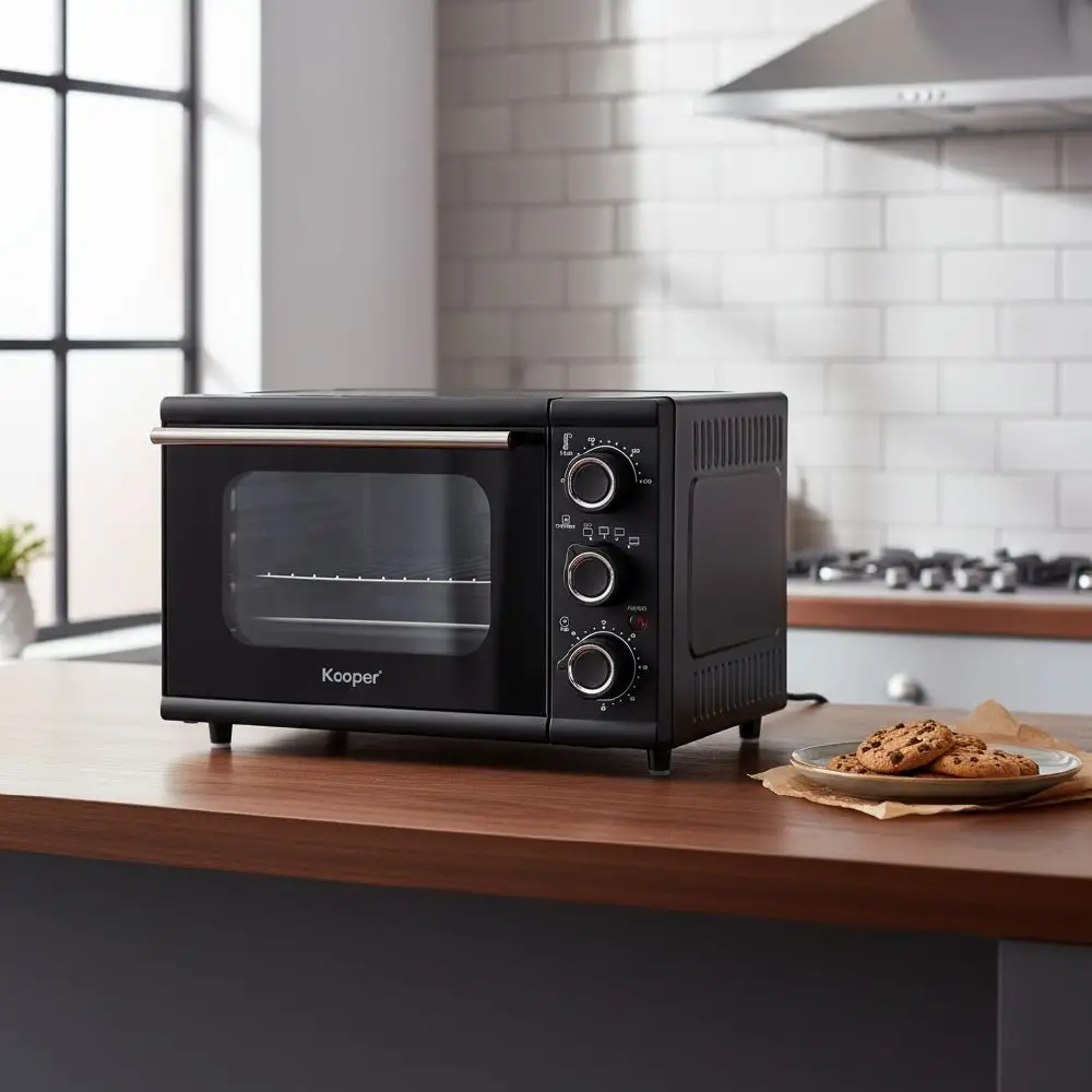 Kooper Ηλεκτρικός φούρνος 24 L σκληρυμμένο γυαλί 1300W μαύρο Kooper 5919496