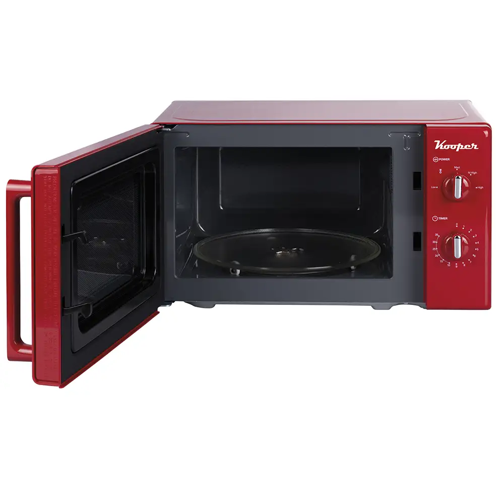 Kooper Κόκκινος vintage φούρνος μικροκυμάτων 22 L με 5 προγράμματα μαγειρέματος 700 W Wave Kooper 5914558