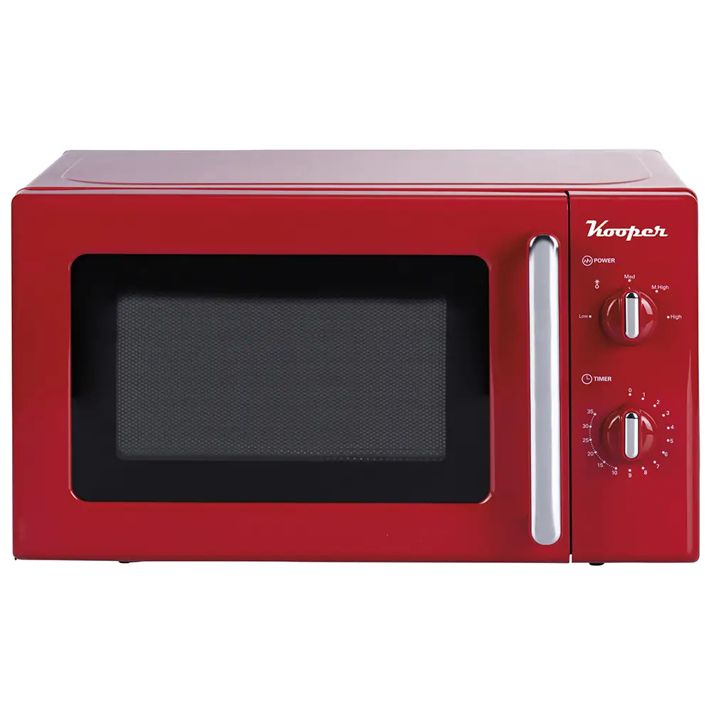 Kooper Κόκκινος vintage φούρνος μικροκυμάτων 22 L με 5 προγράμματα μαγειρέματος 700 W Wave Kooper 5914558