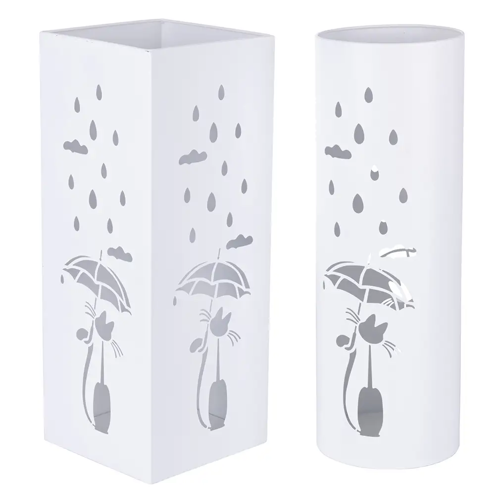 Villa D'Este Σετ 2 μεταλλικές βάσεις ομπρελών με την επιγραφή White Cat σε λευκό χρώμα. 5918627