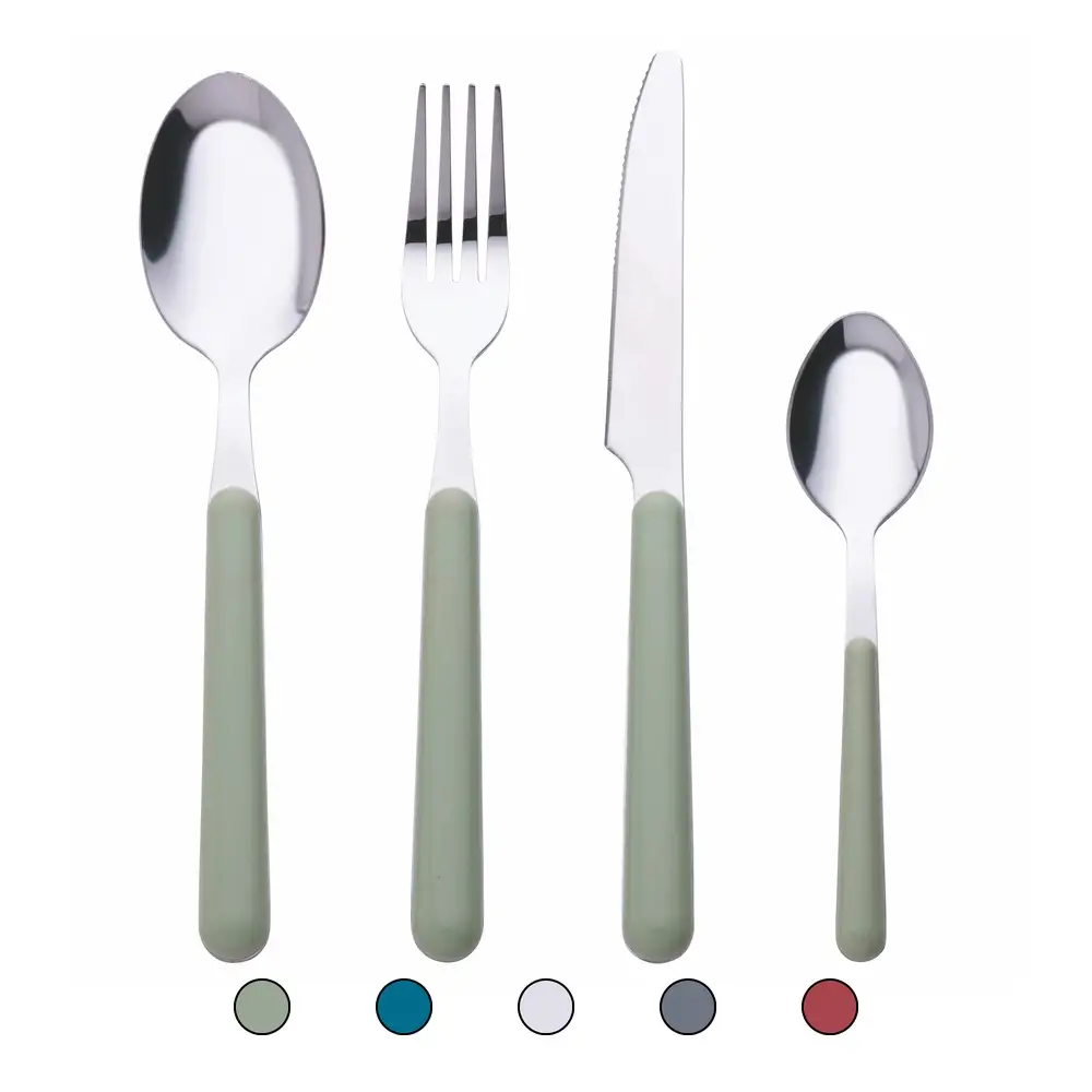 Galileo Σετ 24 μαχαιροπίρουνα από ανοξείδωτο χάλυβα με λαβή στο χρώμα Movida Sibilla 5920701