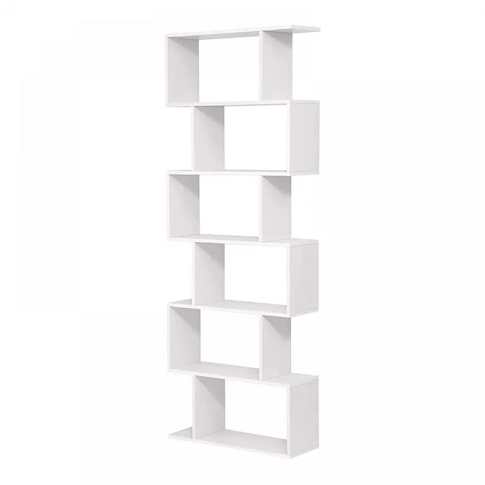Ξύλινη Βιβλιοθήκη με 6 Ράφια 70 x 24 x 190.5 cm Χρώματος Λευκό VASAGLE LBC61WT