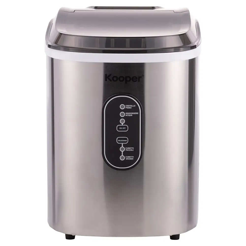 Kooper Μηχανή παραγωγής πάγου από ανοξείδωτο χάλυβα 39x265x364 cm με κύβους δύο διαστάσεων 105 W Kooper 5912428