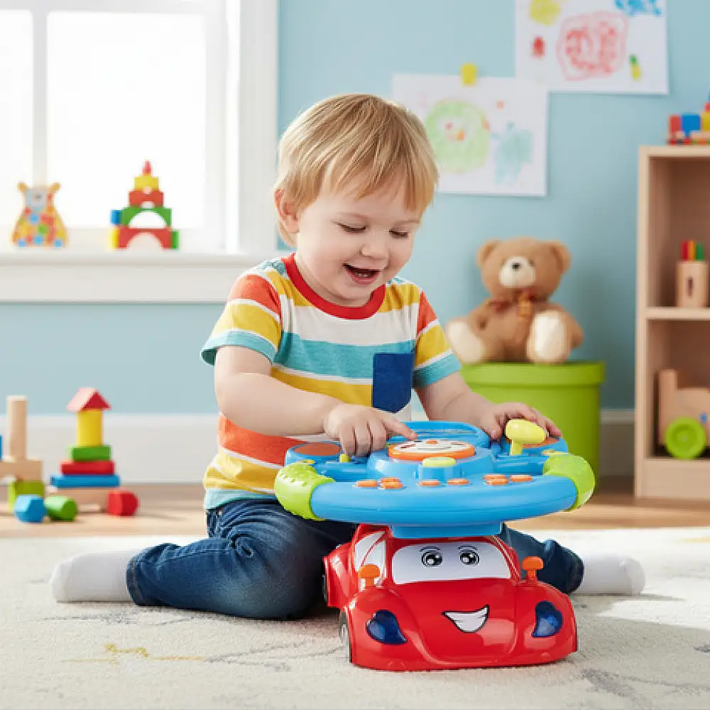 ISO TRADE Διαδραστικό Τιμόνι για Παιδιά 3+ με Μουσική, LED Εφέ και Προβολέα 26513