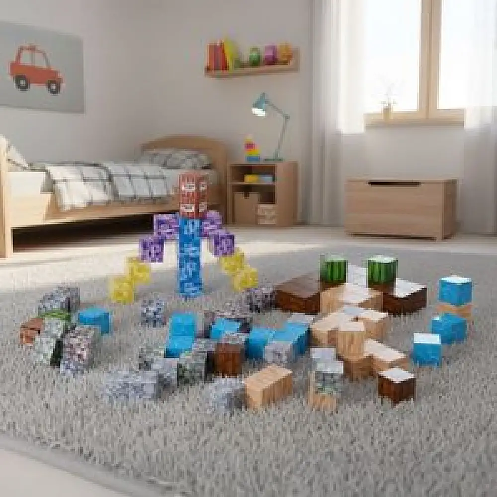 MULTISTORE Σετ 88τμχ Μαγνητικά Τουβλάκια για Δημιουργική Απασχόληση HC740656