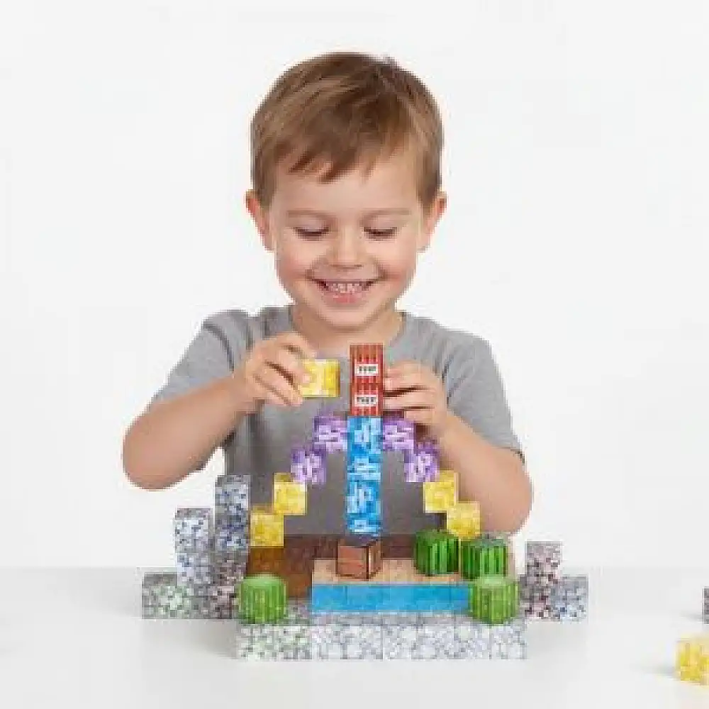 MULTISTORE Σετ 88τμχ Μαγνητικά Τουβλάκια για Δημιουργική Απασχόληση HC740656