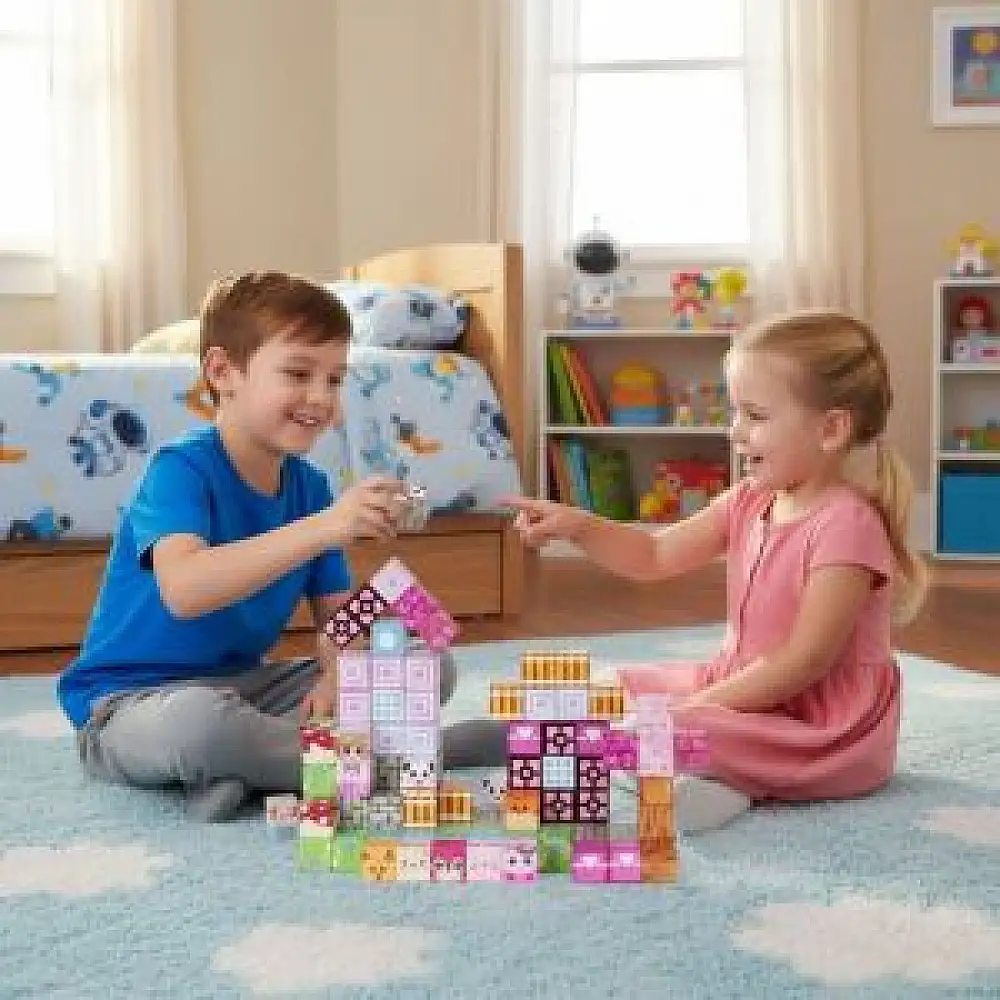 MULTISTORE Σετ 113 τμχ Μαγνητικά Τουβλάκια για Δημιουργική Απασχόληση HC740662