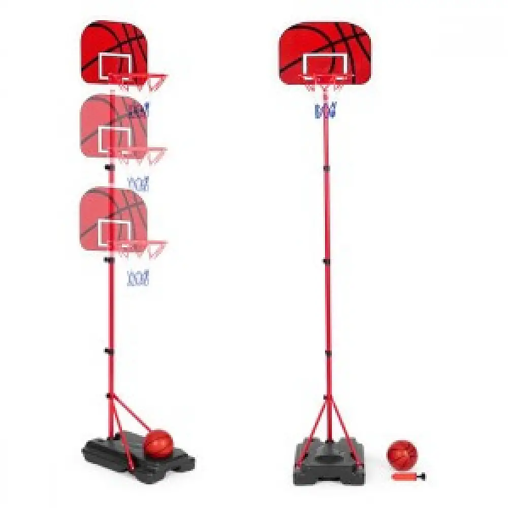 Ecotoys Ρυθμιζόμενη Παιδική Μπασκέτα με Καλάθι, Μπάλα και Αντλία HC629422