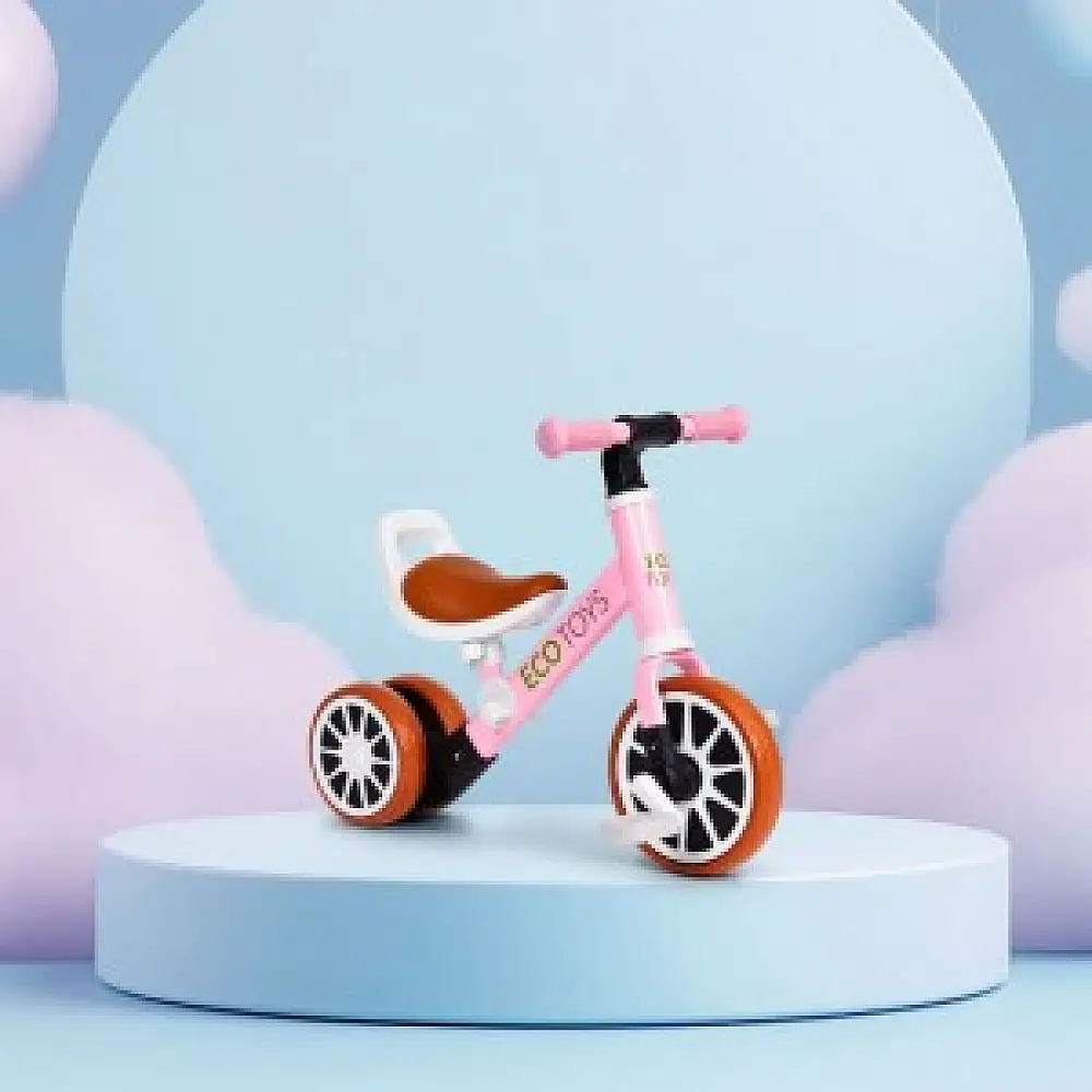 Ecotoys Ποδήλατο Ισορροπίας Τρίτροχο με Πετάλια 2 σε 1 Ροζ LC-V1307N-Pink
