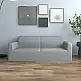 vidaXL Ελαστικό Καλύμμα Διθέσιου Καναπέ σε Γκρι Πολυεστερικό Ύφασμα Τζέρσεϊ 332941