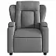vidaXL Πολυθρόνα Μασάζ με Μηχανισμό Ανάκλισης από Σκούρο Γκρι Ύφασμα 372416
