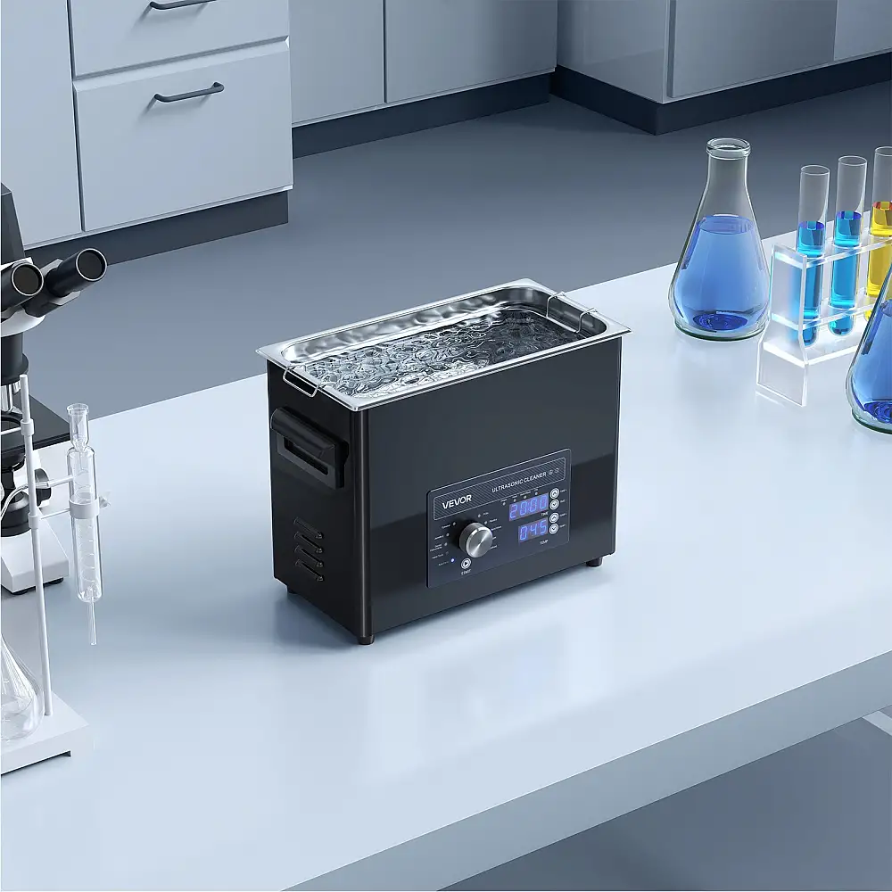 VEVOR Επαγγελματικός Υπερηχητικός Καθαριστής 6L με Χειριστήριο - Ανοξείδωτο Μηχάνημα Καθαρισμού για Κοσμήματα και Άλλα Αντικείμενα SPLXNAJKZCSB8NCQI001V2