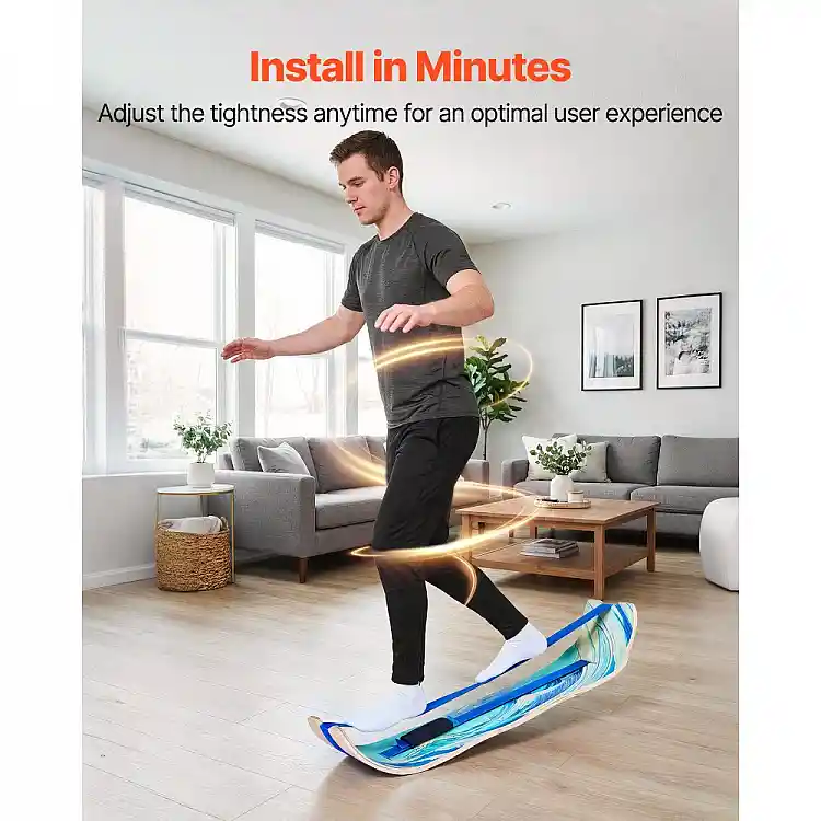 VEVOR Ξύλινη σανίδα ισορροπίας Wobble Board, μπλε HXBYTSSMDCB4PUHKG001V0